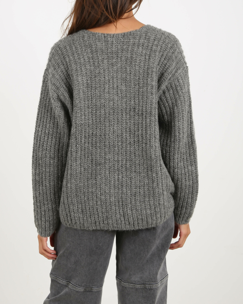 SET V-neck Sweater Grey