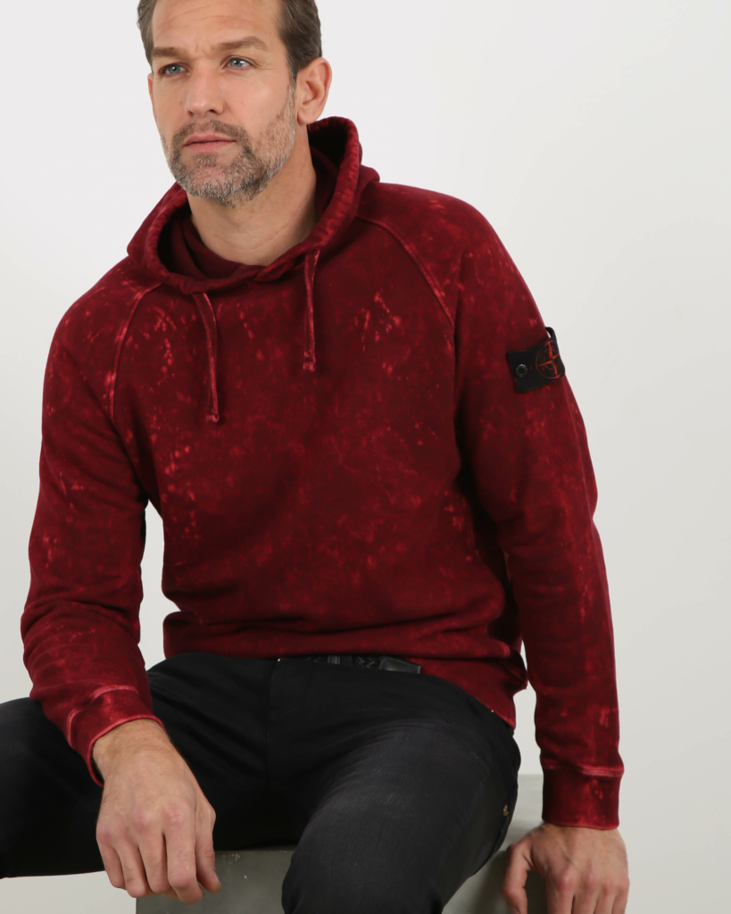 Stone Island sweater hoodie Dye Treatment Red
