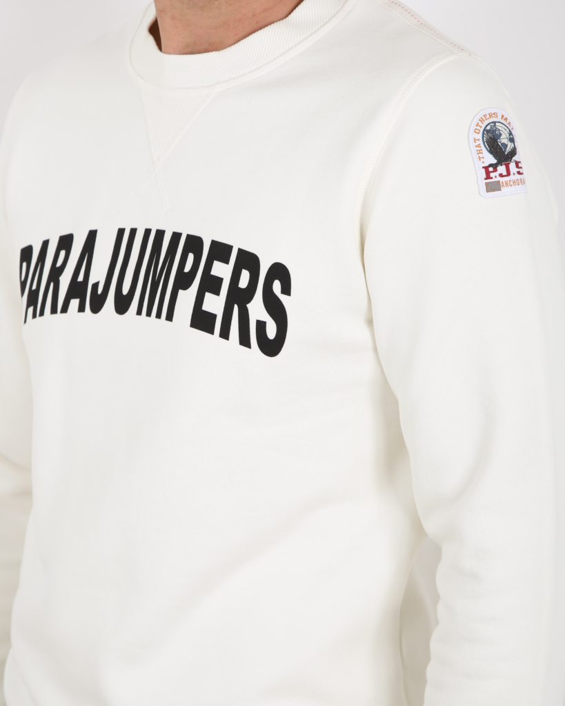 Parajumpers Caleb sweater with logo print Off White