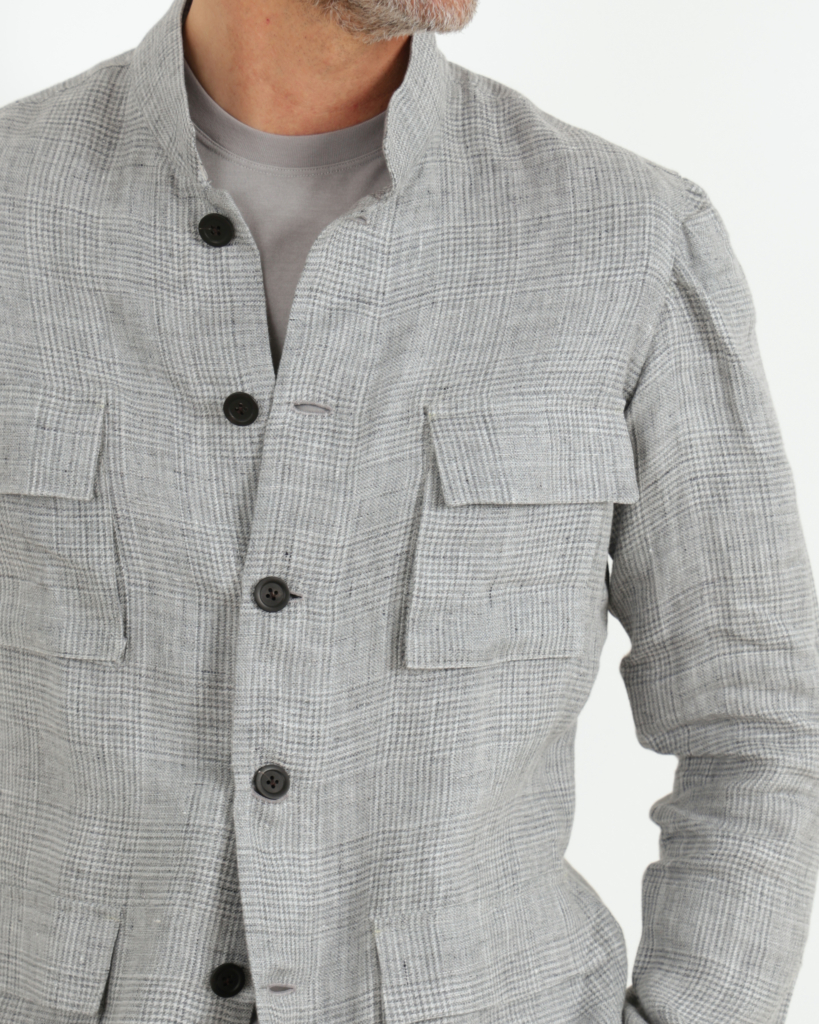 Fralbo Sahar linen overshirt grey