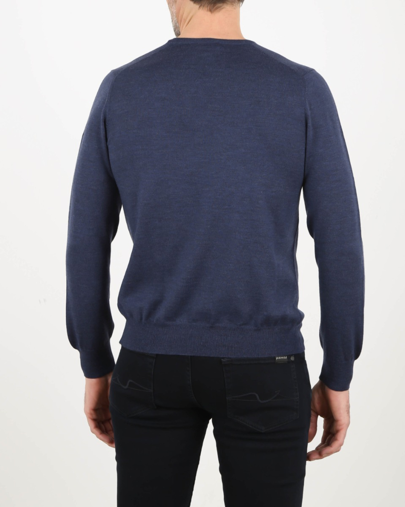 Gran Sasso V-neck Sweater Blue
