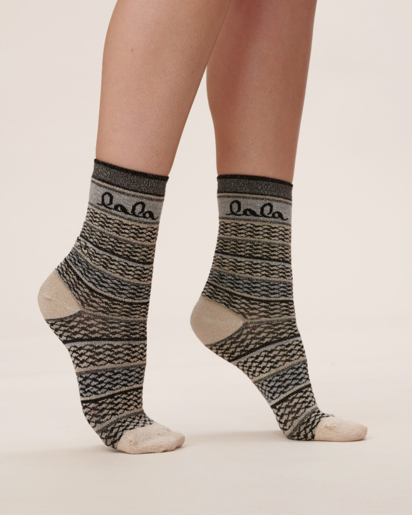 Lala Berlin Socks Silja Stripes Grey