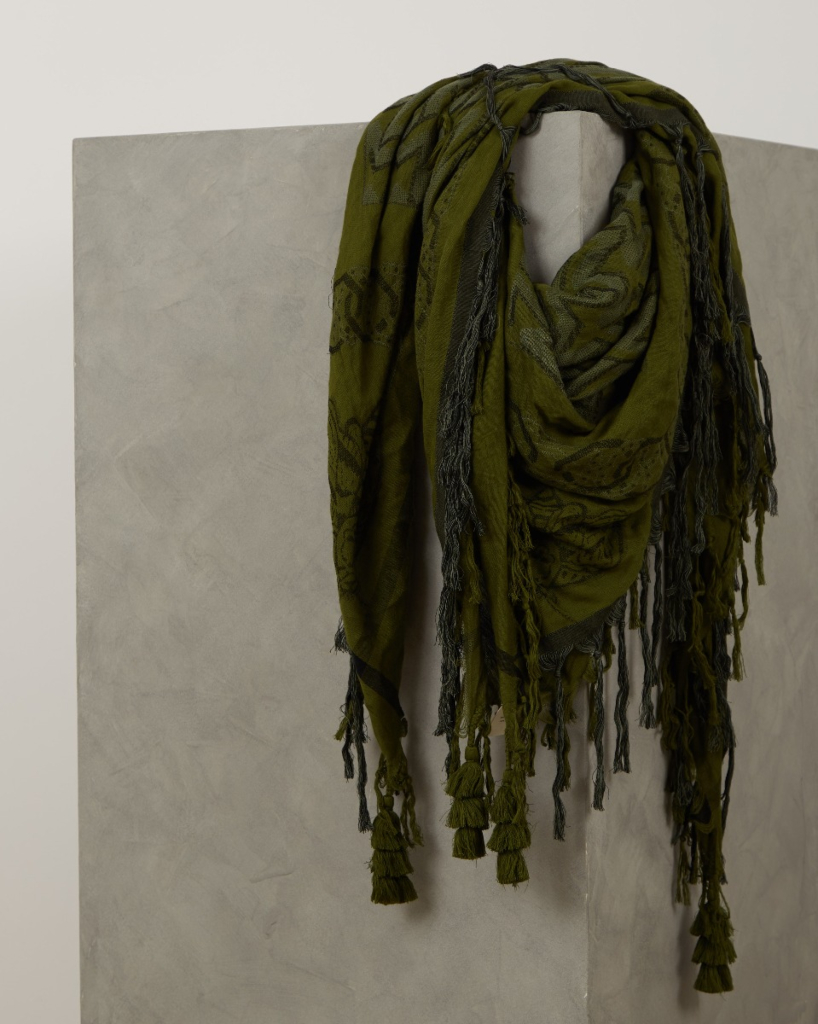 Zadig & Voltaire Babel scarf khaki green