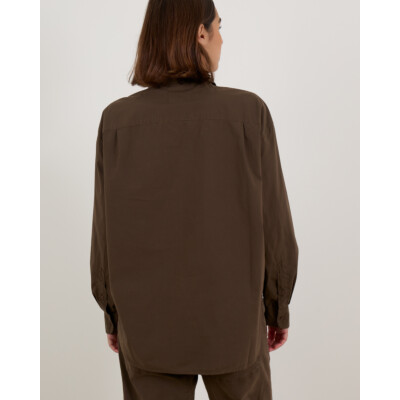 Nili Lotan Katoenen Blouse Wood