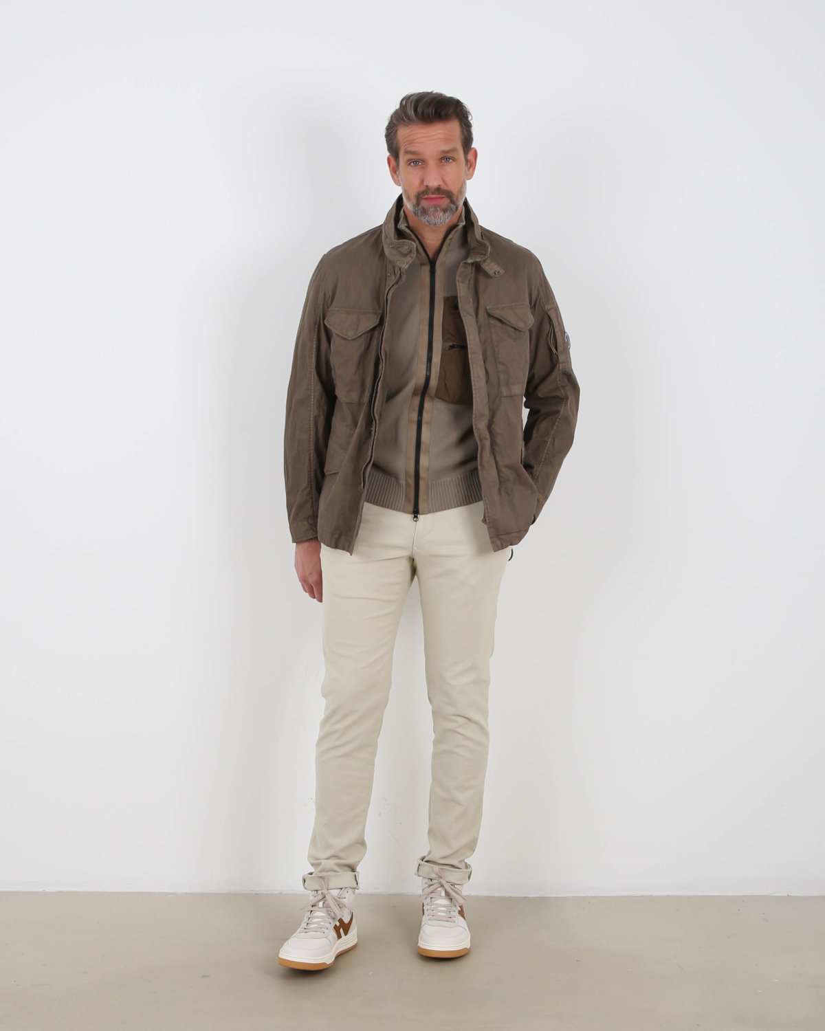 50 Fili Gum Field Jacket Lead Grey