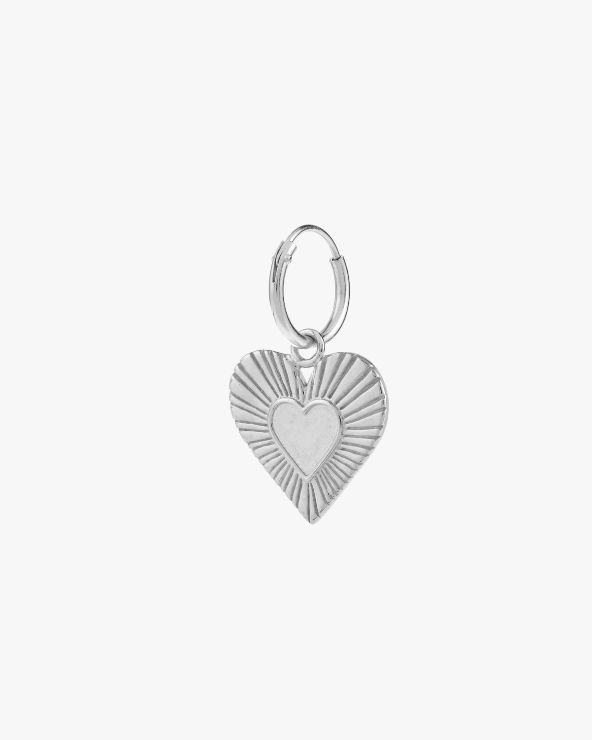 Anna + Nina Single Rhapsody Love Ring Earring Silver