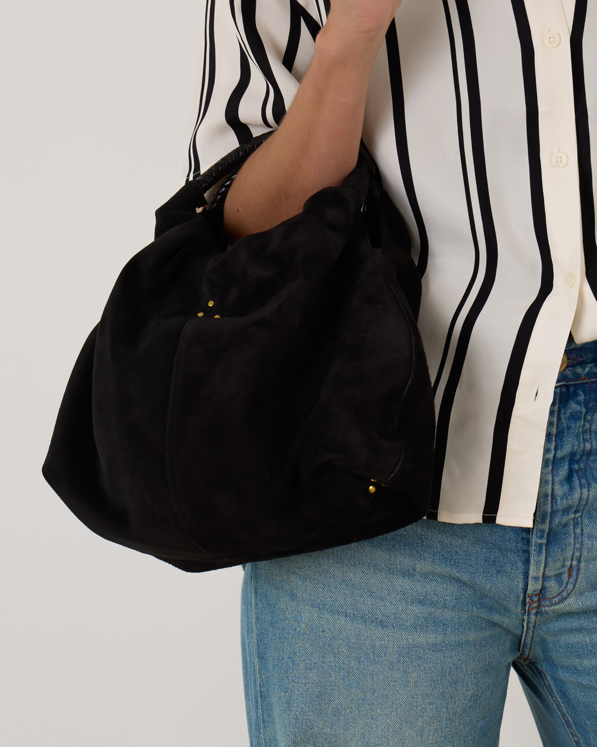 Jerome Dreyfuss Gordi M Bag Split Suede Noir