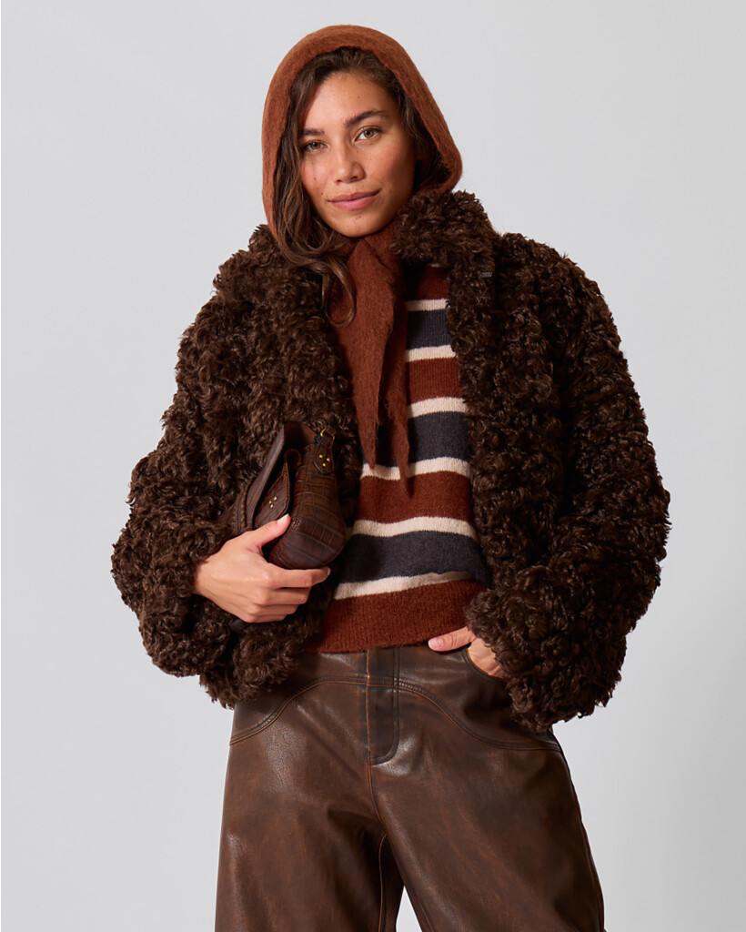 Pelagonie Hooded Scarf Brick