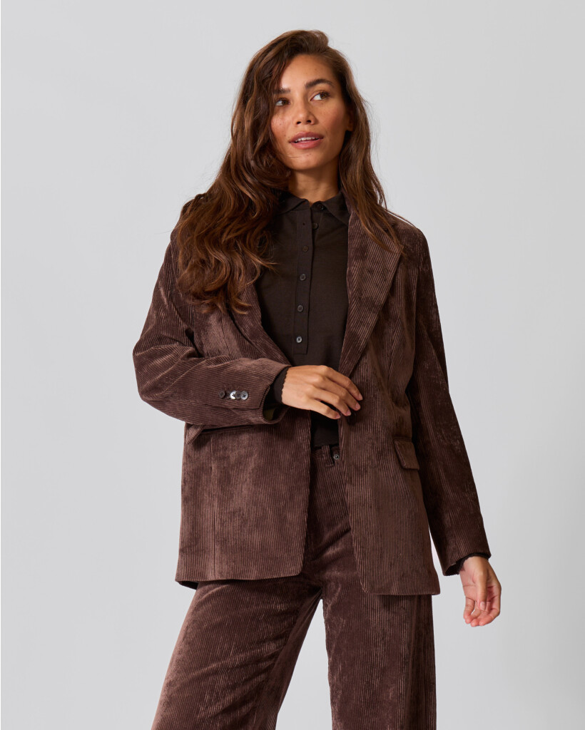 Glendale Corduroy Blazer Chocolate Brown