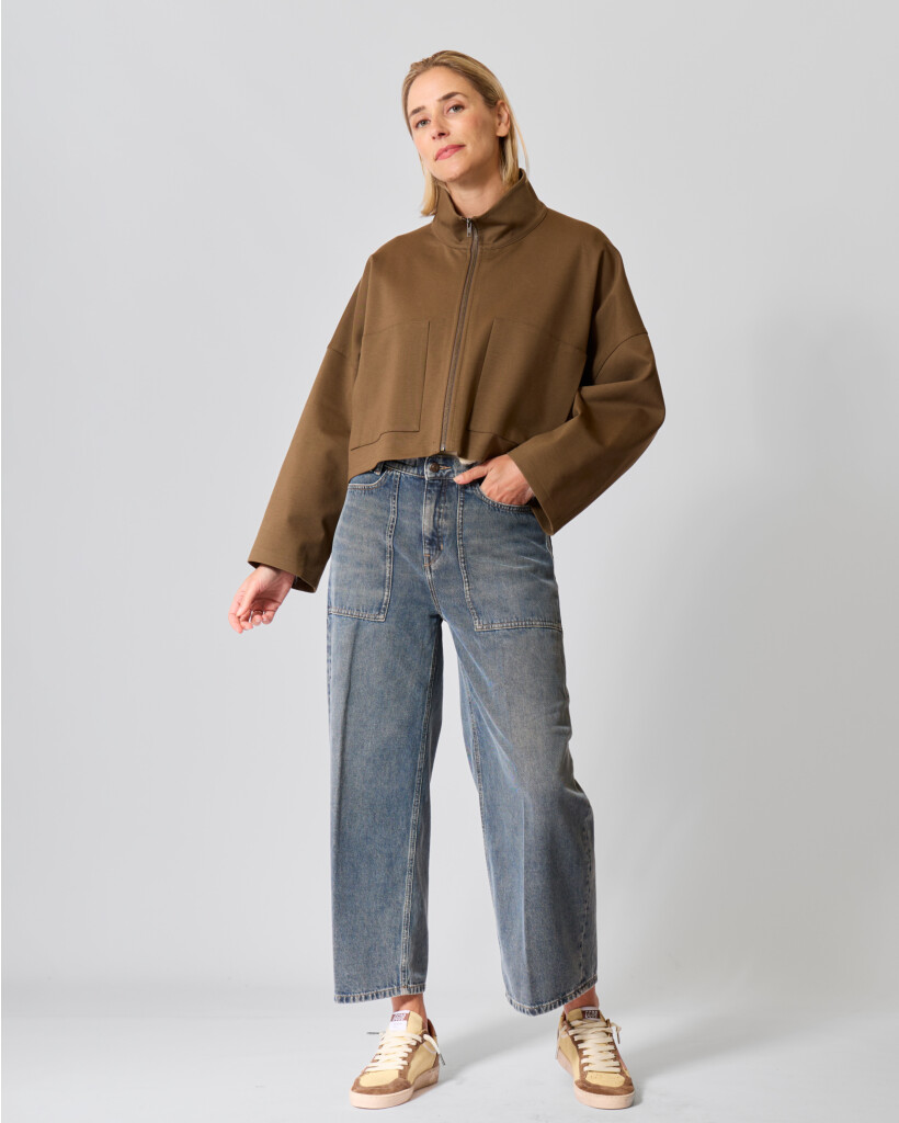 Elstow Boxy Jersey Jacket Military
