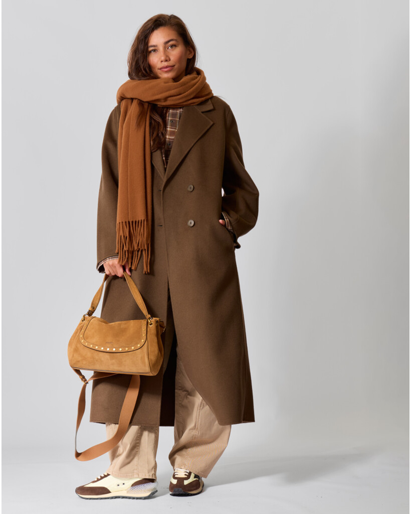 Upavon Double-Faced Wool Coat Military