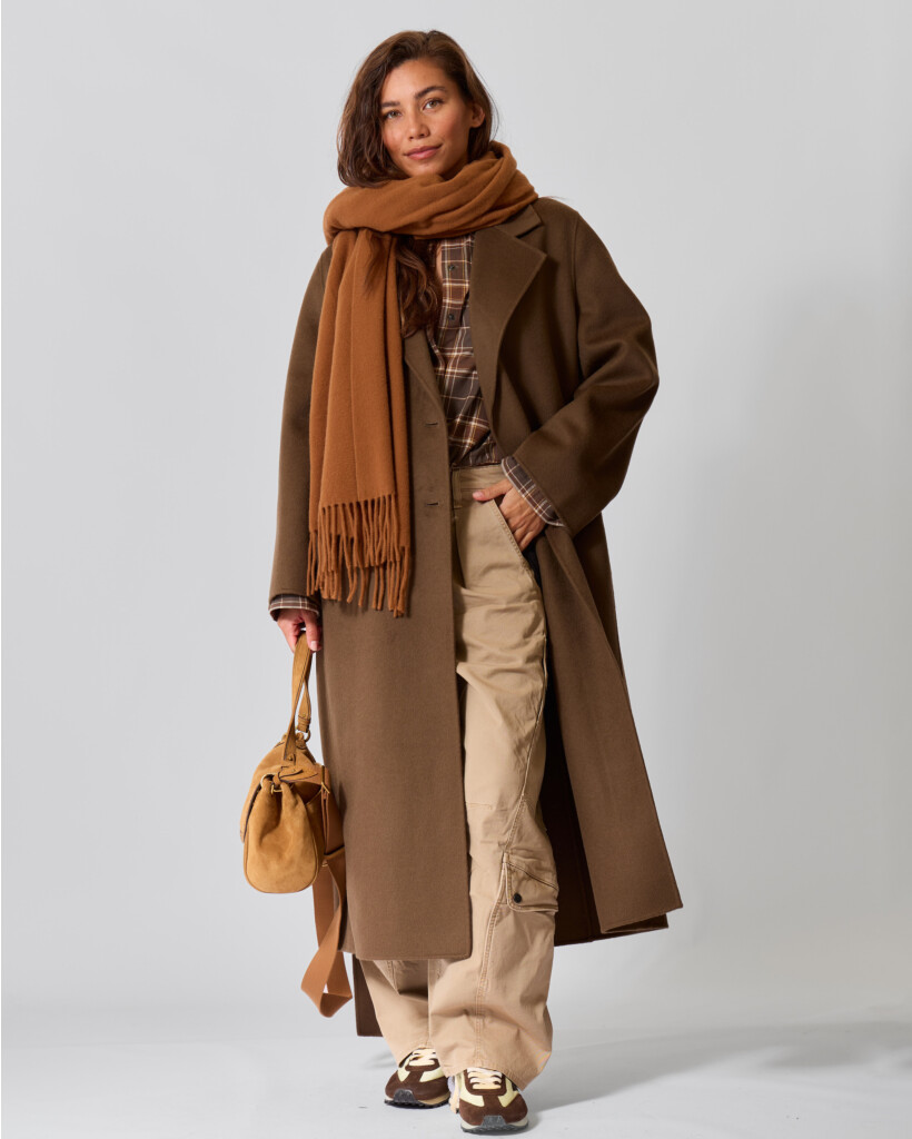 Fionel Short Blouse Brown Check