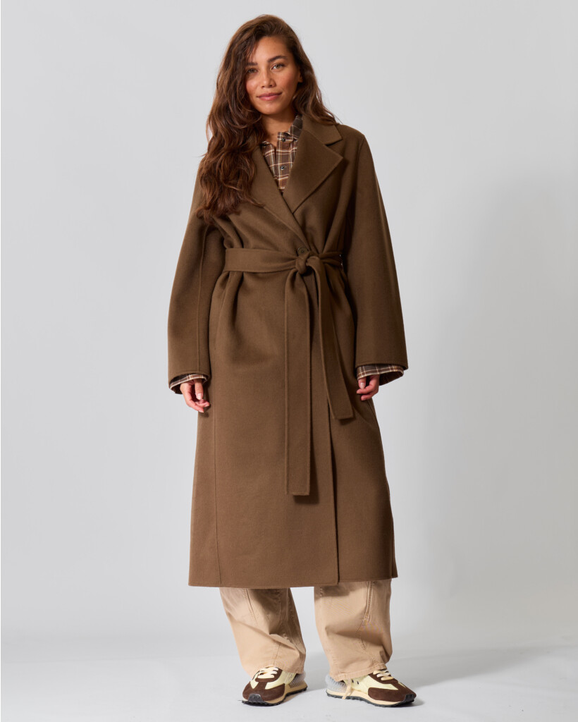 Upavon Double-Faced Wool Coat Military