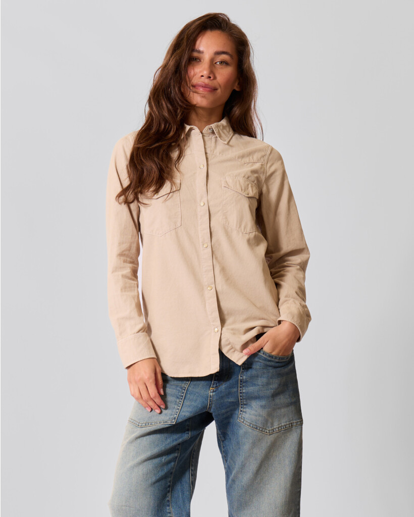 Travis Corduroy Overshirt Travertine