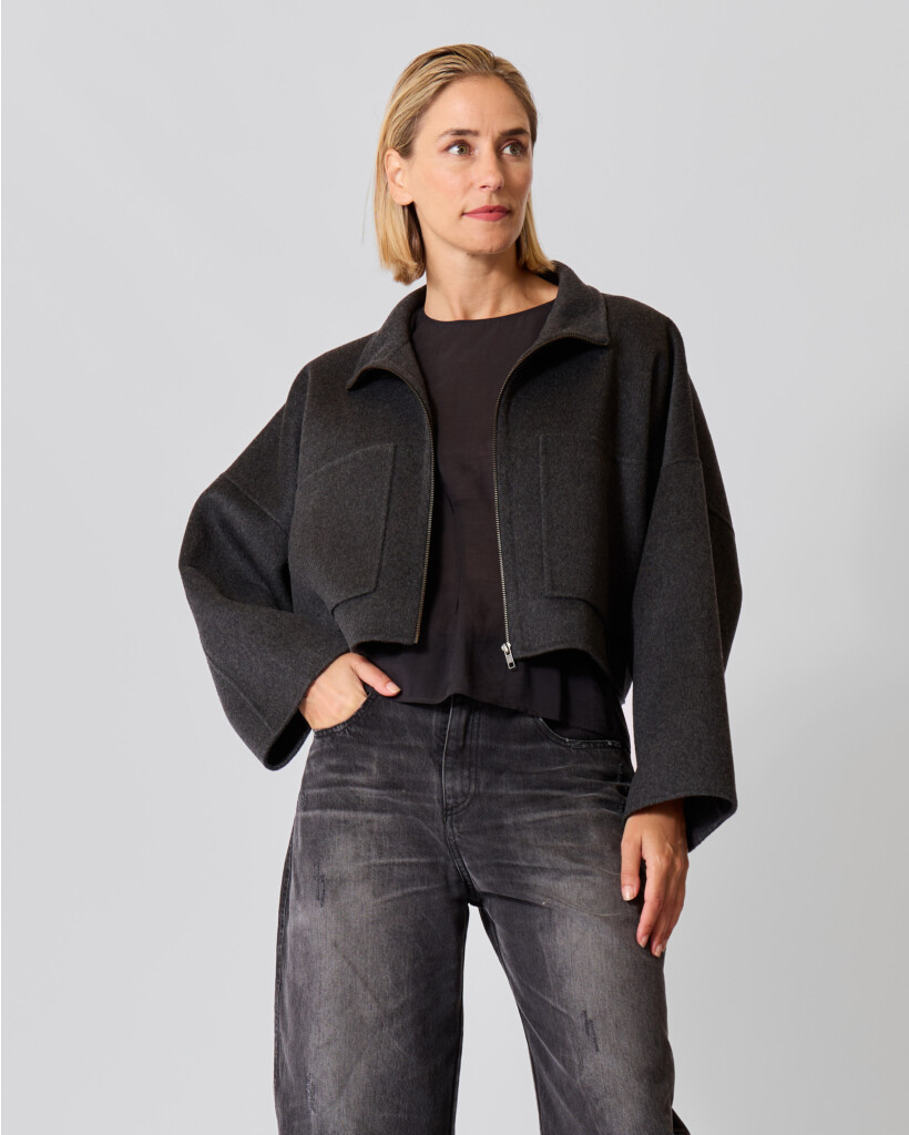 Elstow Wool-Blend Jacket Anthracite