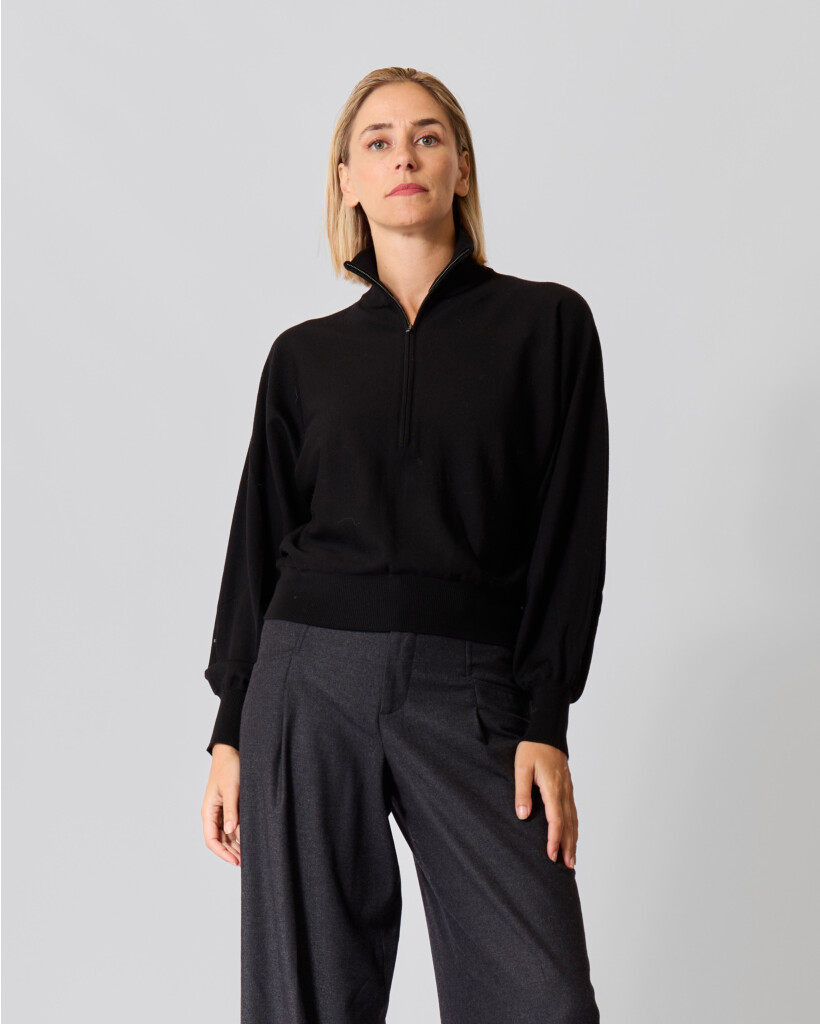 Rickay Half-zip Knit Black