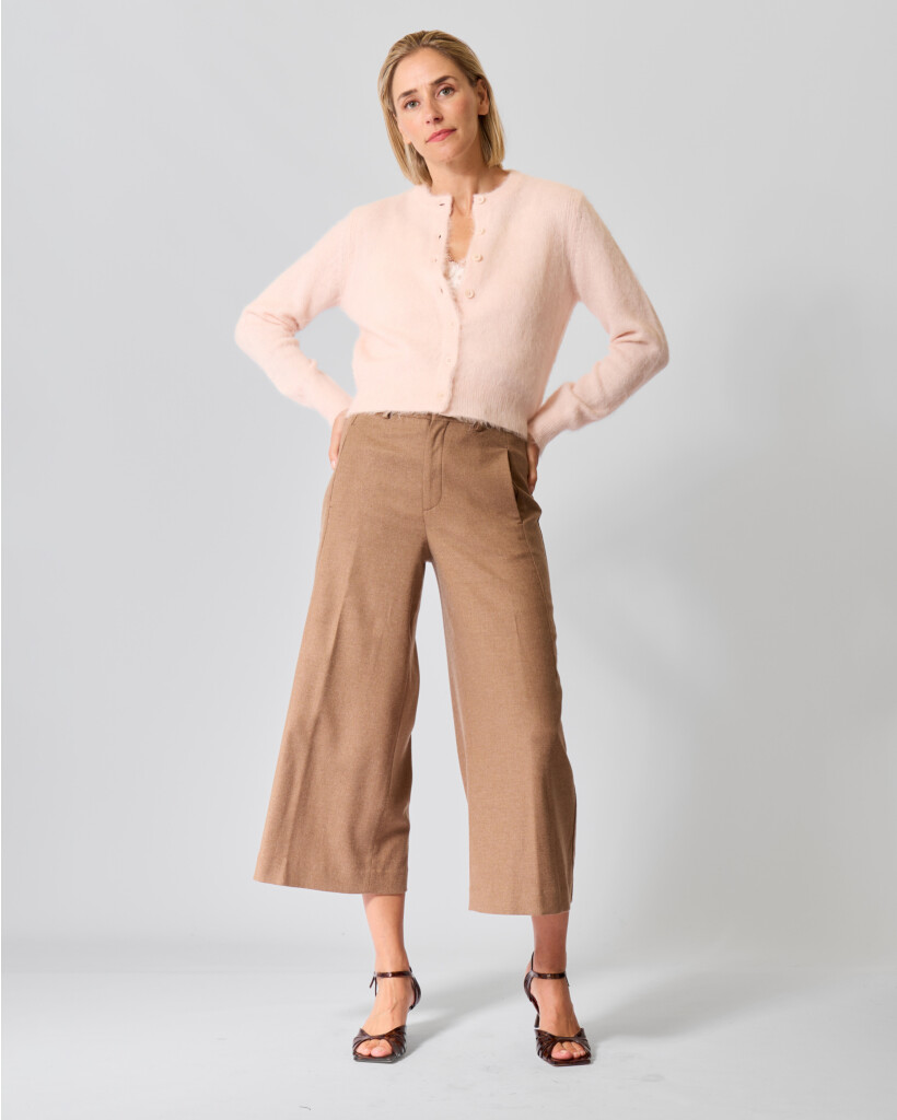 Glenna Wool-Blend Cardigan Blush