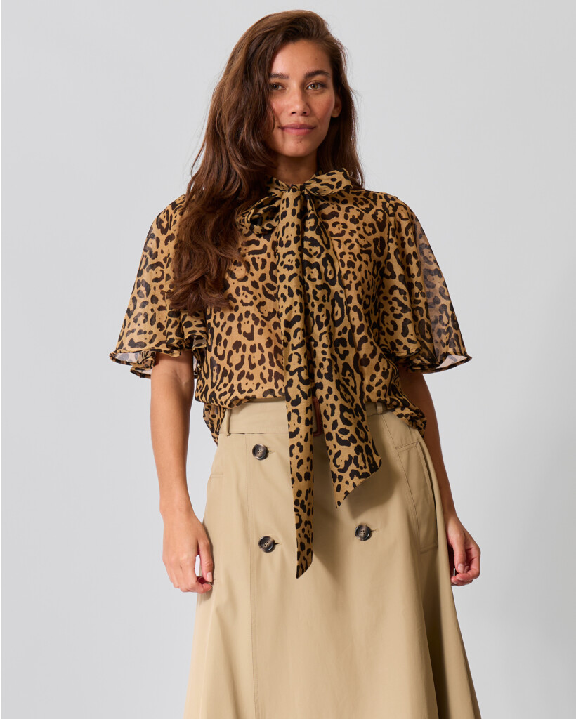 Alessa Silk Leopard Blouse