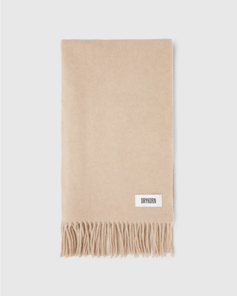 Gauze Wool Scarf Beige