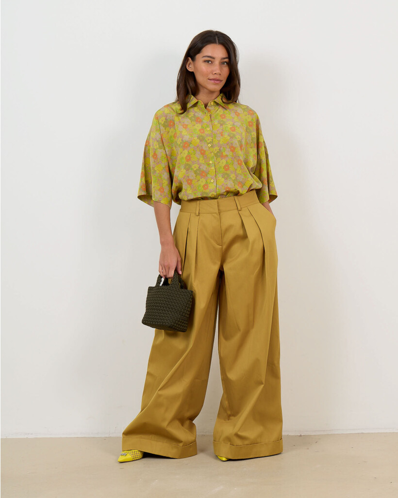 Mila Gabardine Trousers Olive
