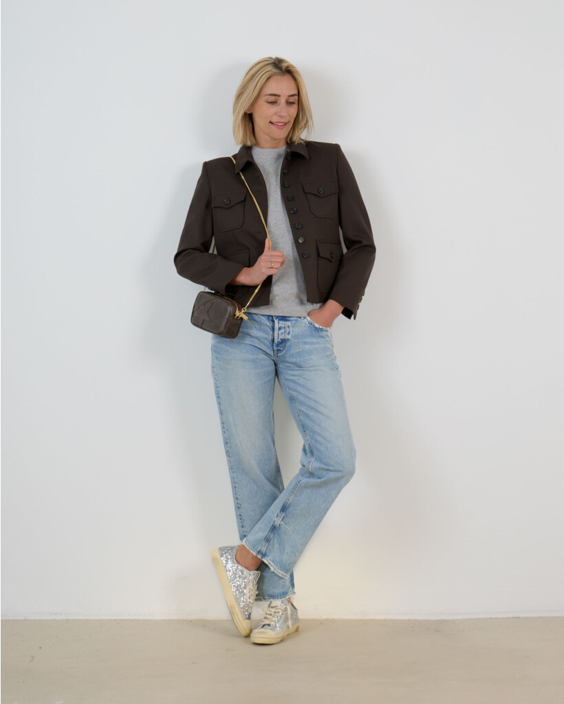 Jamison Short Wool Jacket Dark Brown