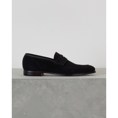 Crockett & Jones Loafer Teign Dark Blue Suede