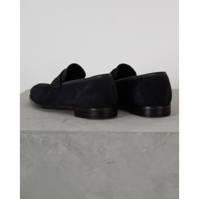 Crockett & Jones Loafer Teign Dark Blue Suede