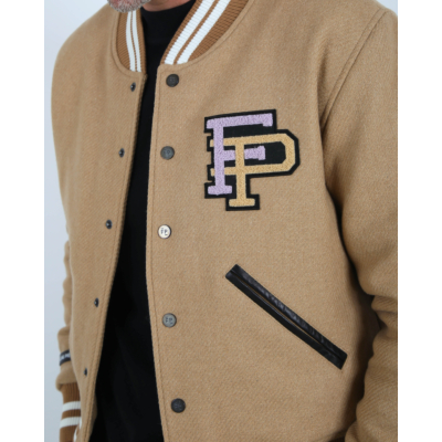 Filling Pieces  Varsity Jacket Camel