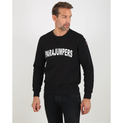 Parajumpers Caleb sweater with logo print Black