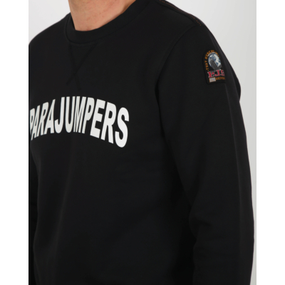 Parajumpers Caleb sweater with logo print Black