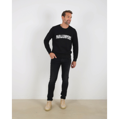 Parajumpers Caleb sweater with logo print Black