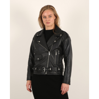 Alter Ego Elle Leather Jacket Black