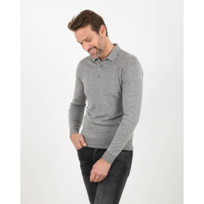 John Smedley Polo shirt Belper Merino Grey