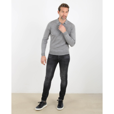 John Smedley Polo shirt Belper Merino Grey