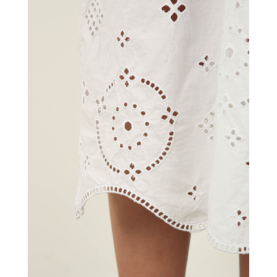 Ganni Oversized Broderie Angelaise Midi Dress