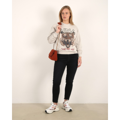Anine Bing Tiger Sweatshirt Stone