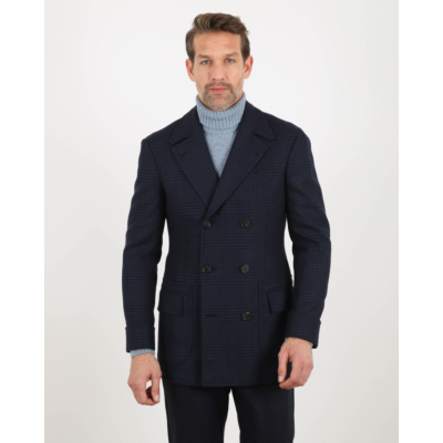 Orazio Luciano jacket double breasted blue check