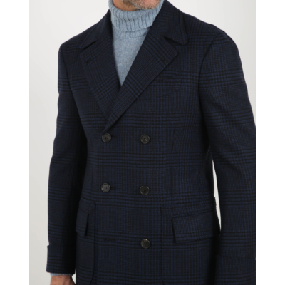 Orazio Luciano jacket double breasted blue check