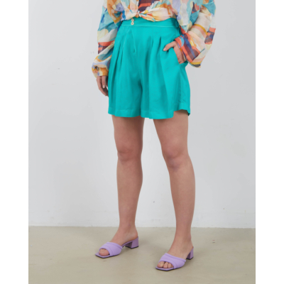 Forte Forte Silk Habotay Shorts Seafoam