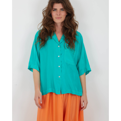 Forte Forte Shirt Silk Habotay Seafoam Green