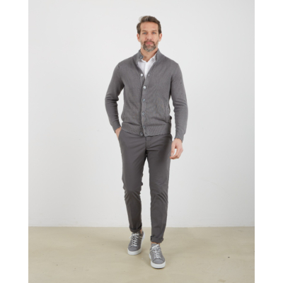 Zanone  Cardigan Linen Cotton mix Grey
