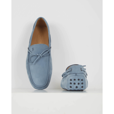 Tod's Gommino Driving Shoes Suede Avio Chiaro