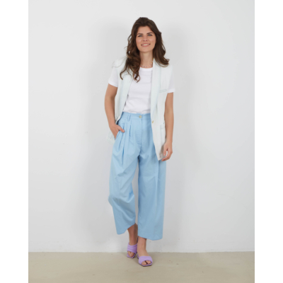 Forte Forte Raw Denim Waistcoat Bleach