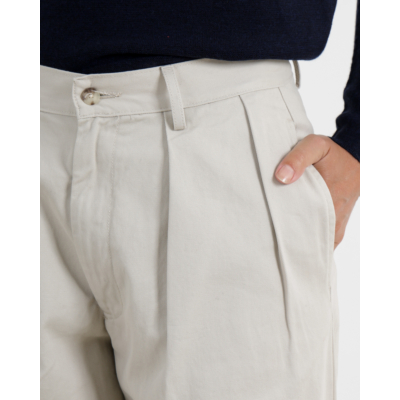 Denimist Blair Double Pleated Pant Bone