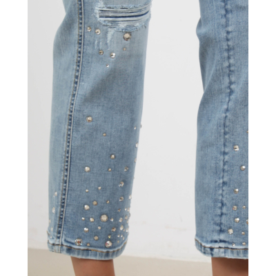 Cambio Jeans Paris Bleach Strass