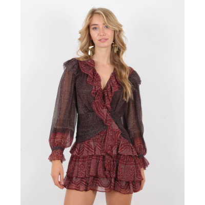 Ulla Johnson Sara dress burgundy