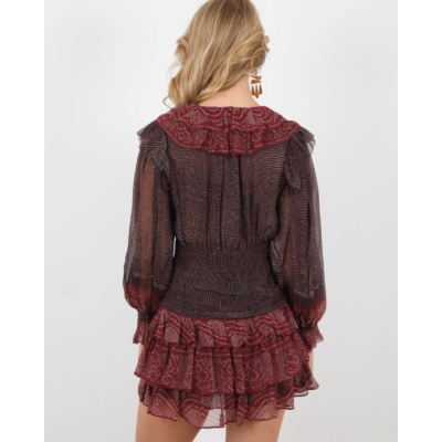 Ulla Johnson Sara dress burgundy