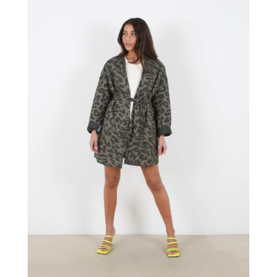 Lala Berlin Oleho coat animal print green