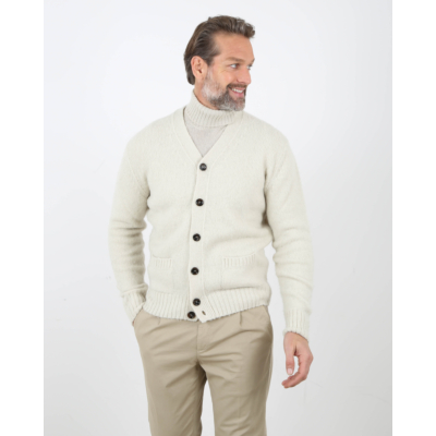 Aspesi Cardigan Maglita Natural Ecru