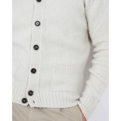 Aspesi Cardigan Maglita Natural Ecru